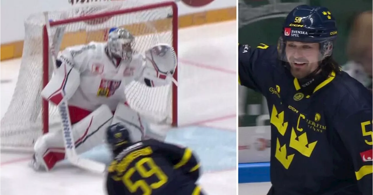 Ishockey: Tre Kronor tog andra raka segern – efter lagkaptenens klassmål