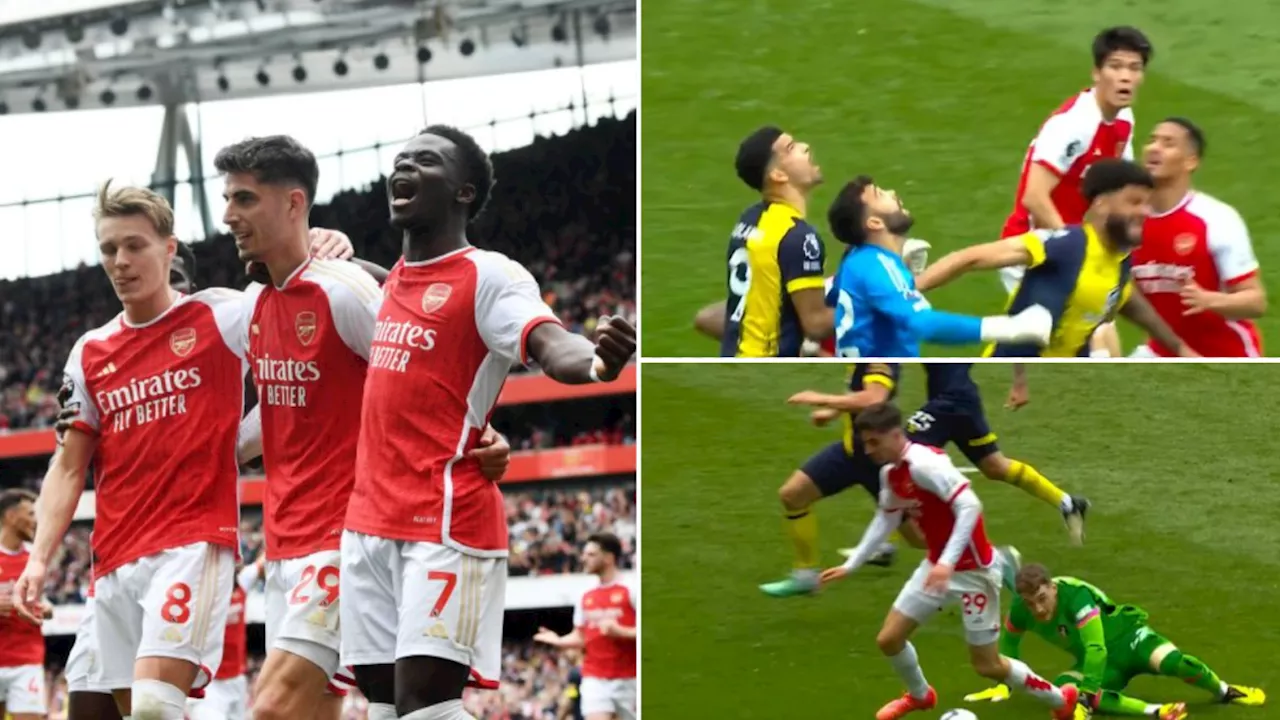 Arsenal beat Bournemouth after VAR controversy to keep pressure on Man City