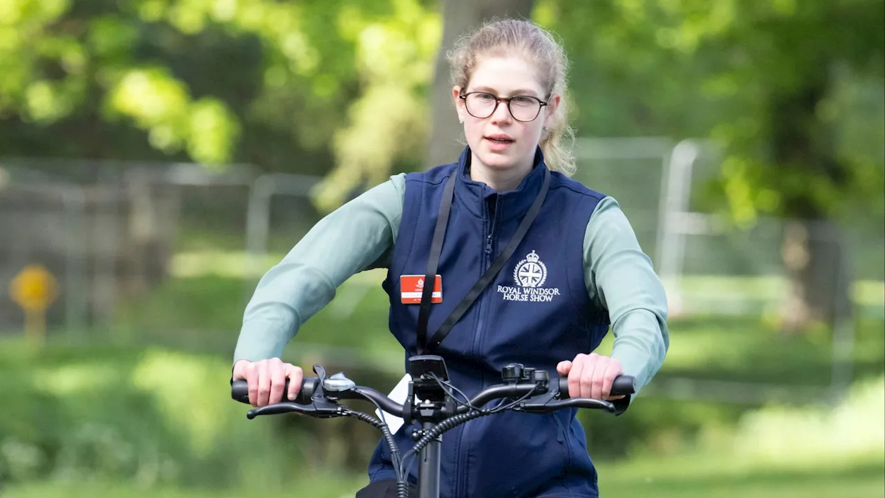 Lady Louise Windsor spotted riding electric bike as she attends Royal Windsor horse show with her mum...