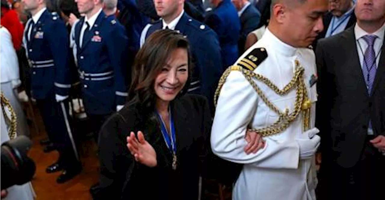 Malaysian actress Michelle Yeoh receives Presidential Medal of freedom from Biden