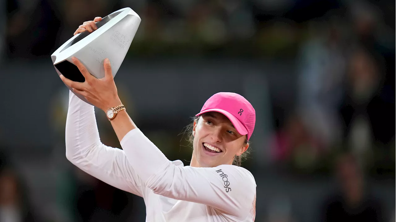 Swiatek saves three match points to beat Sabalenka in Madrid Open final