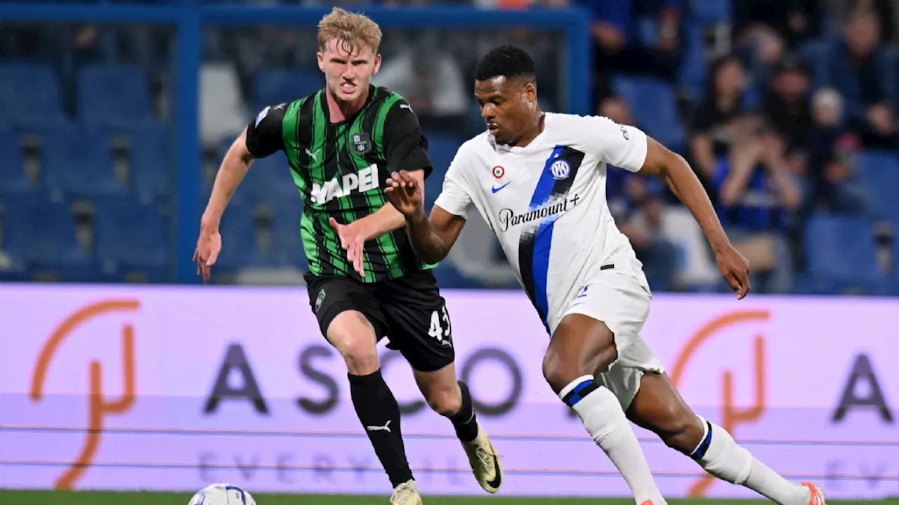 Inter verliest door fout Dumfries voor de tweede keer dit seizoen van Sassuolo