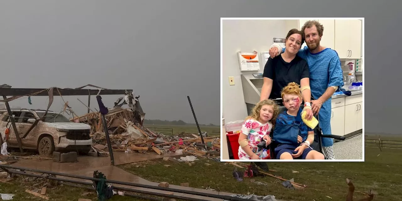 ‘Absolute miracle’: Boy, 7, survives being thrown by tornado that destroyed family home