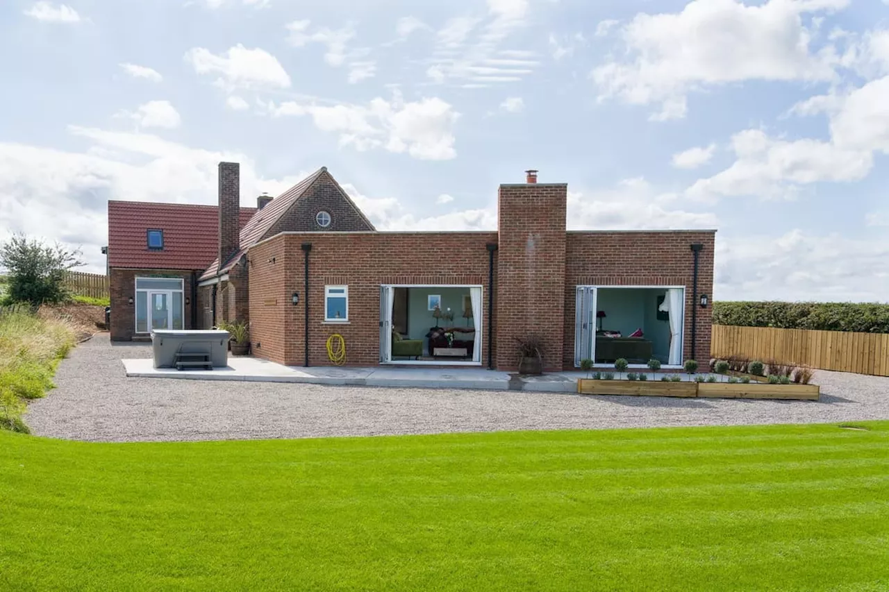 The former RAF radar site overlooking the North Sea which is now a luxury holiday home