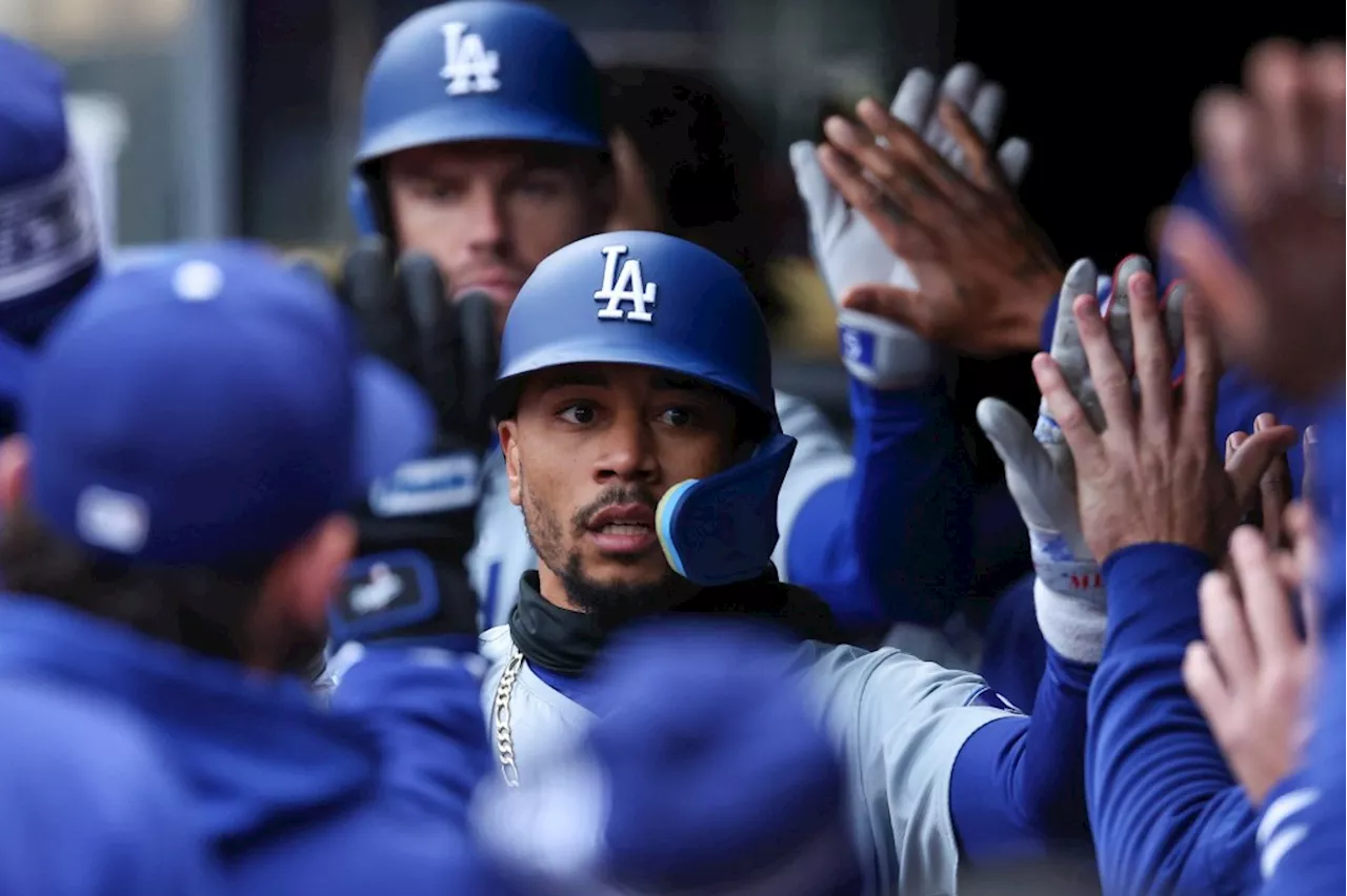 Could Dodgers’ Mookie Betts lead majors in hits, runs and walks?