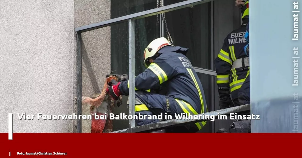 Vier Feuerwehren bei Balkonbrand in Wilhering im Einsatz