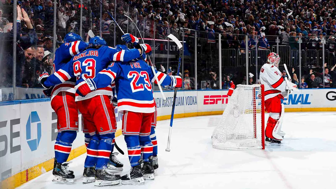 Rangers defeat Hurricanes in Game 1 of second-round series