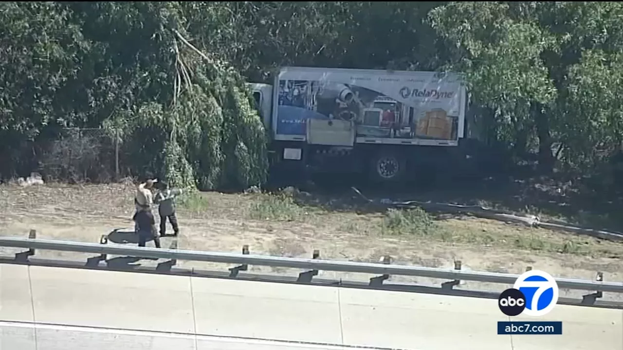 Caltrans contract worker killed after box truck slams into crew off 71 Freeway in Chino Hills