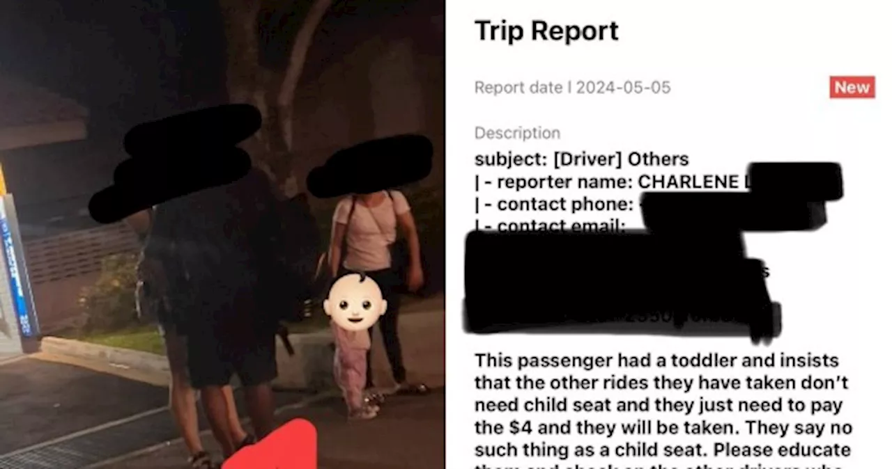 'There's no such thing as child seat': PHV driver baffled at customer's response when told toddler needs child seat