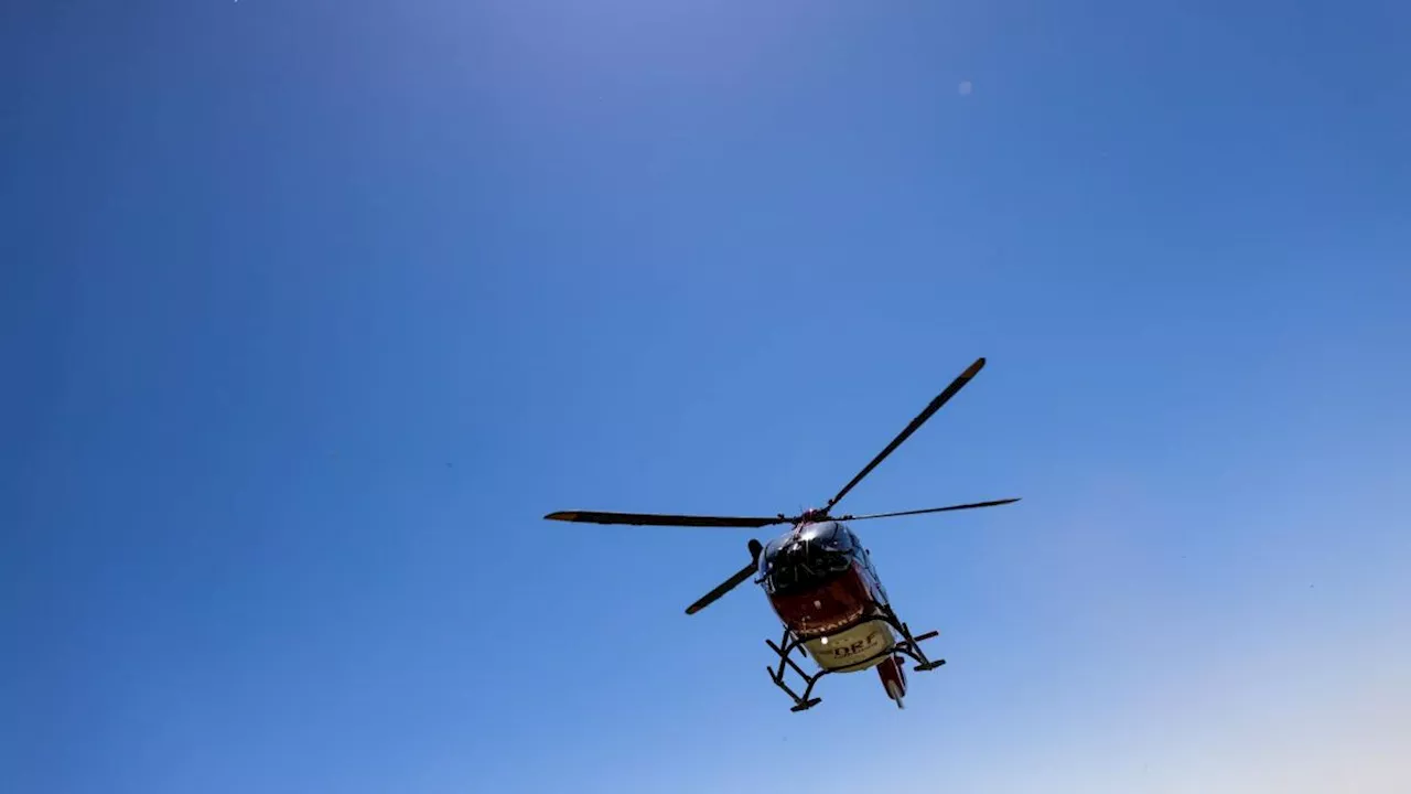 Unfall auf der A8: Rettungshubschrauber im Einsatz