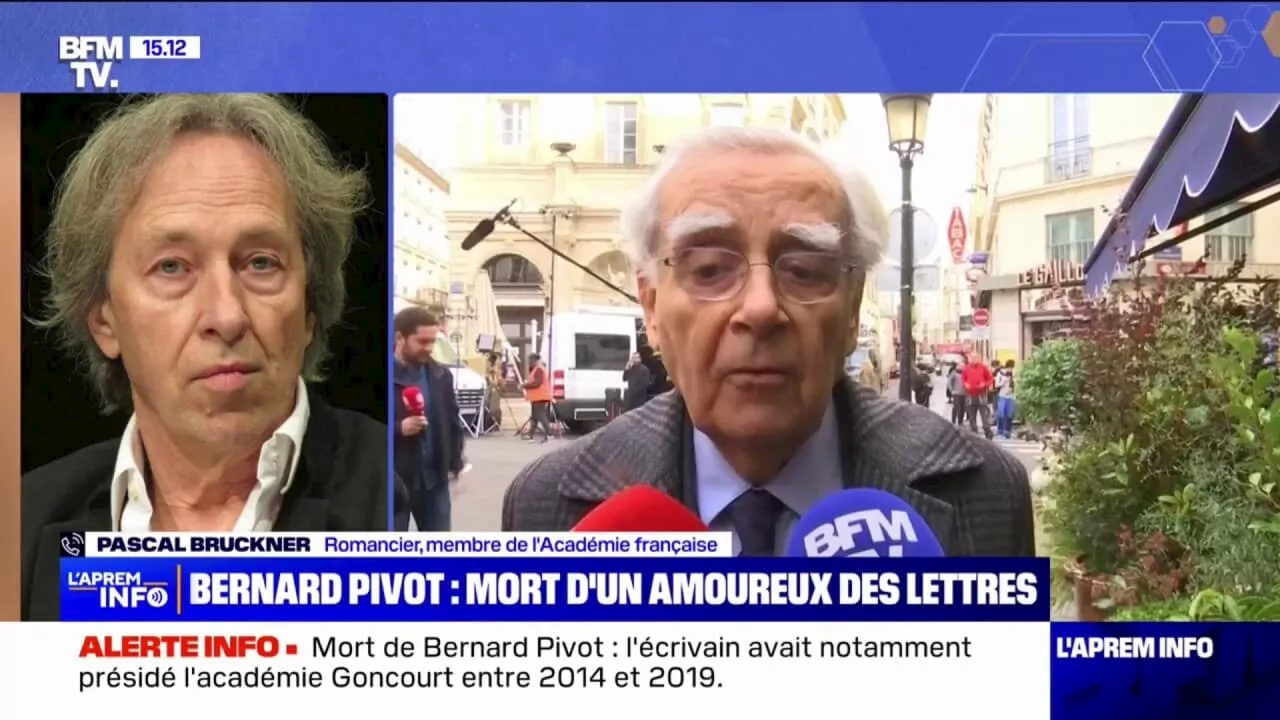 'C'est une grande tristesse', confie le philosophe Pascal Bruckner après la mort de Bernard Pivot