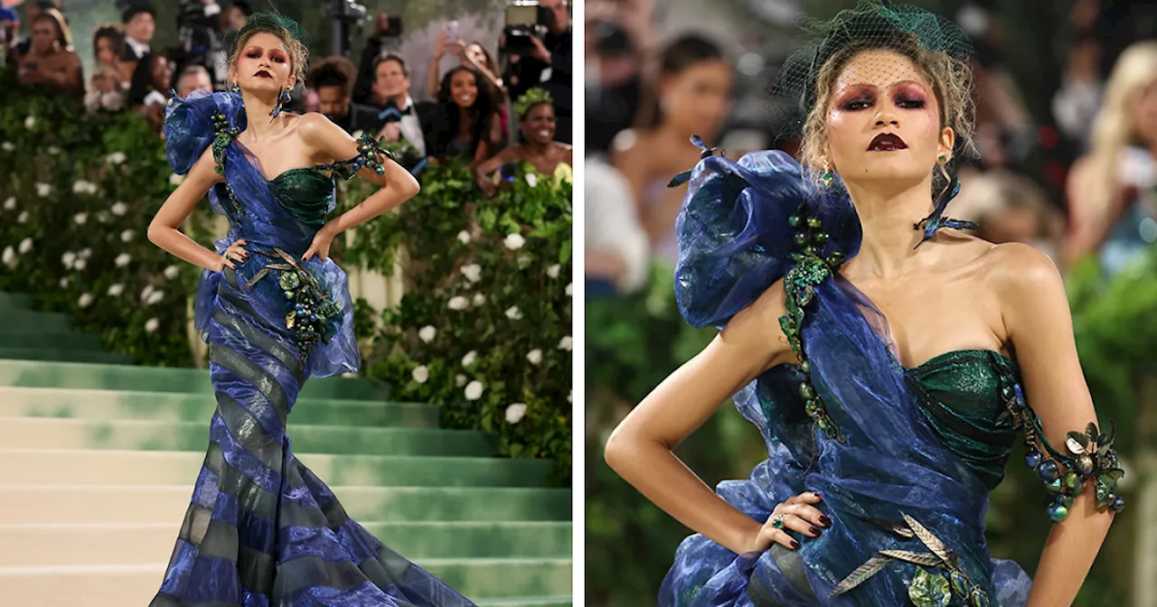 Zendaya Channels A Peacock For Edgiest Red Carpet Look Yet At Met Gala 2024