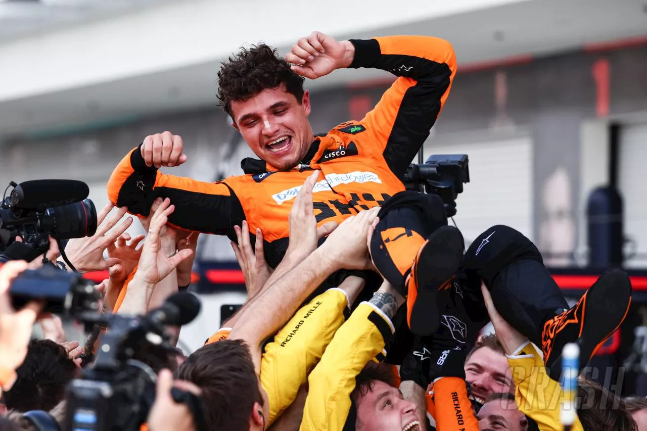 Lando Norris beats Max Verstappen for long-awaited first F1 victory in Miami