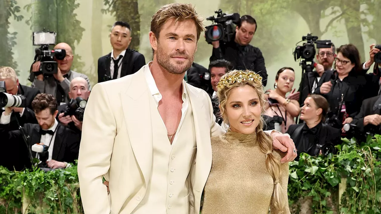 Chris Hemsworth makes his 2024 Met Gala debut in a three-piece-suit from Tom Ford next to his wife...