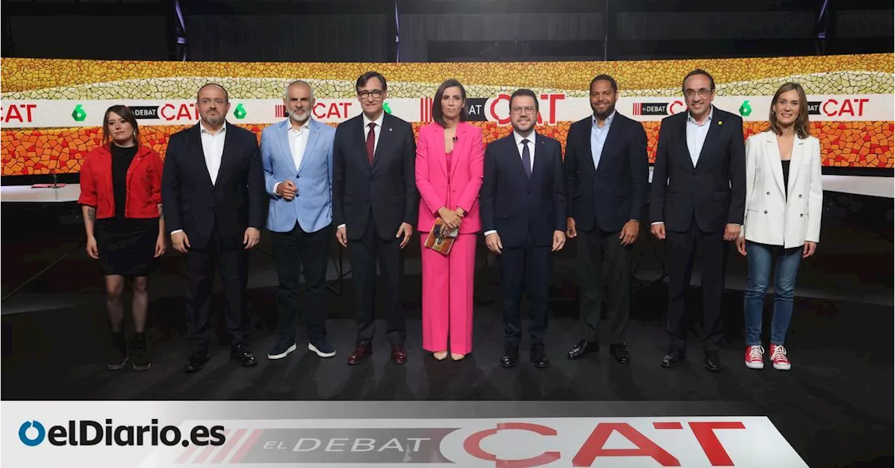 Illa evita descartar un pacto con Junts y las izquierdas se cruzan reproches en el segundo debate de la campaña catalana