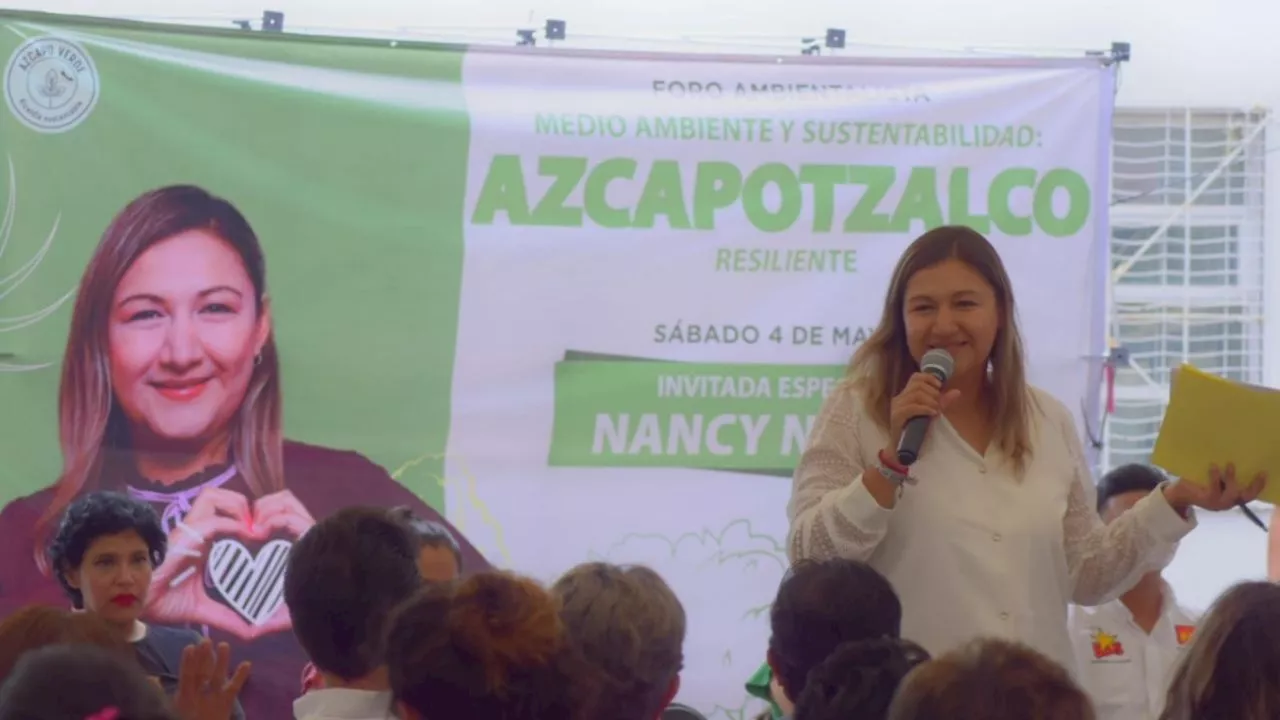 Nancy Núñez, candidata a alcaldesa, va por protección al medio ambiente en Azcapotzalco