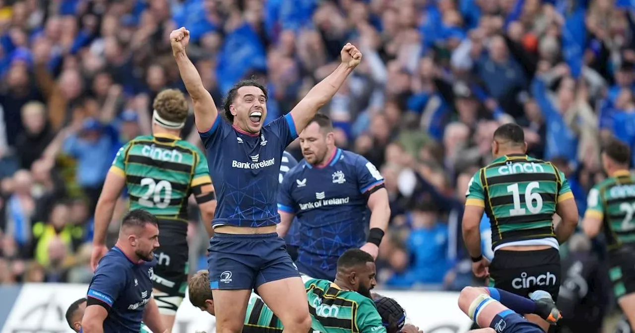 James Lowe carries Leinster over the line and into Champions Cup final