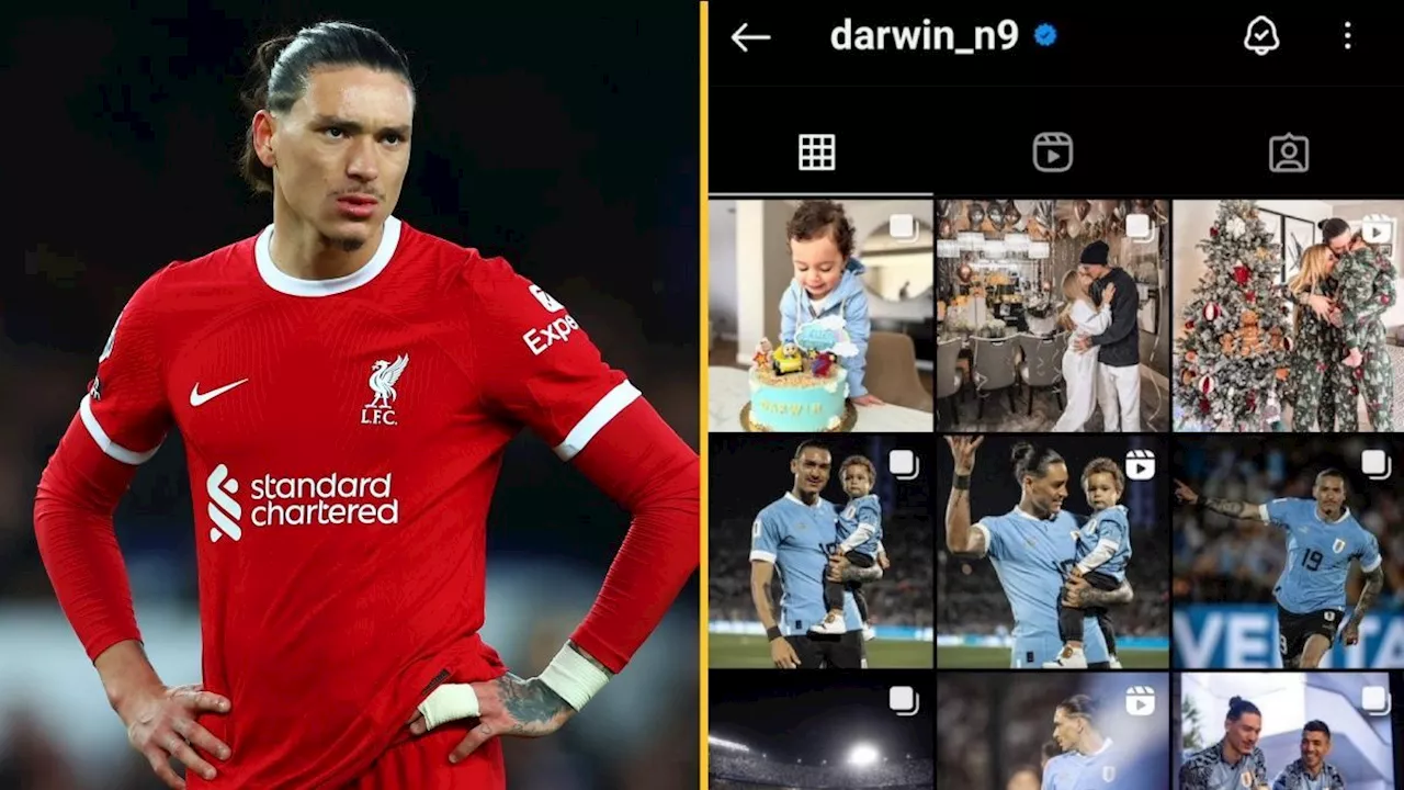 Darwin Nunez deletes all Liverpool pictures off his Instagram