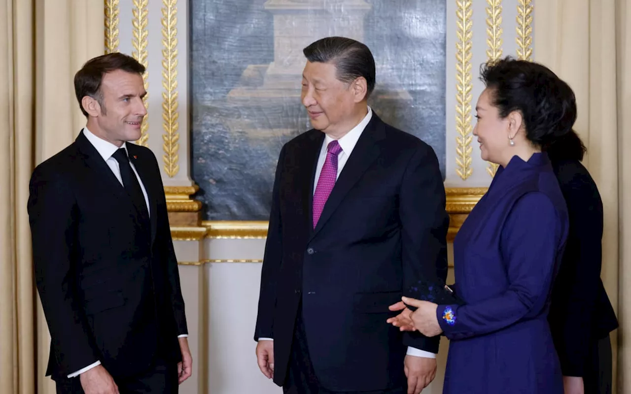 Macron estabelece Ucrânia como prioridade, durante visita de Xi Jinping, da China