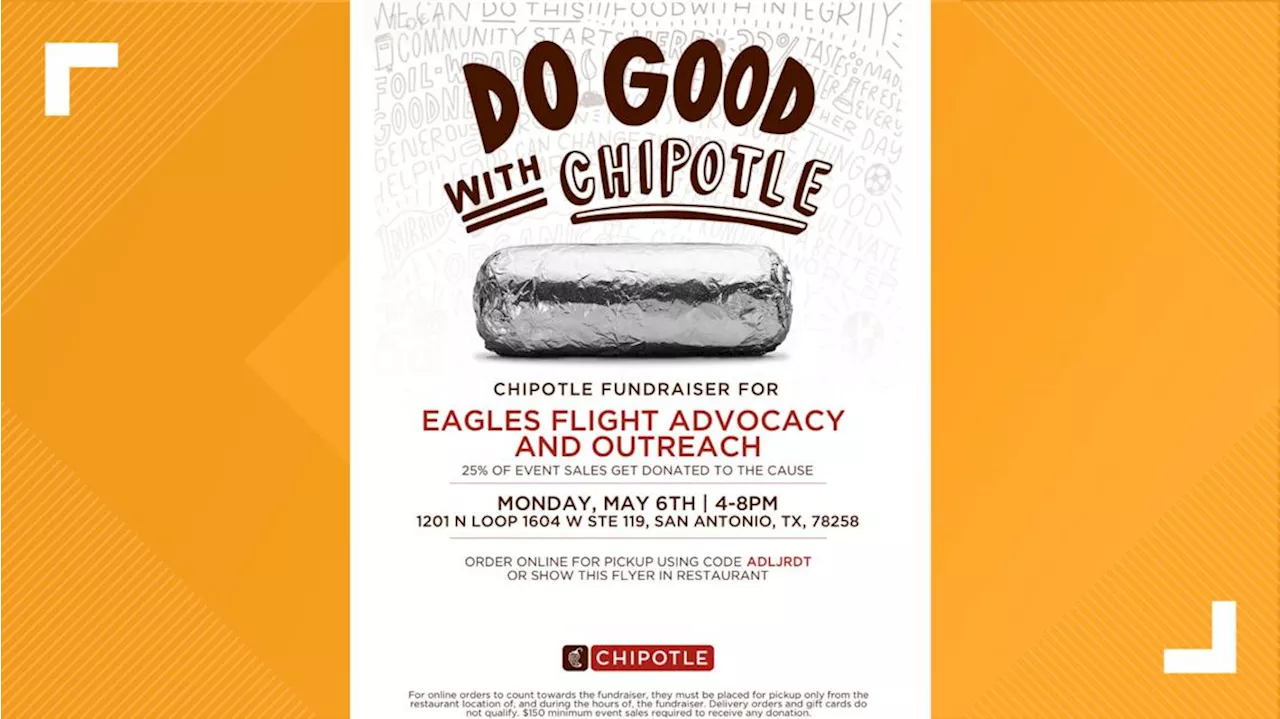 Eagles Flight Advocacy and Outreach to host fundraiser at Chipotle in Vineyard Shopping Center on Monday