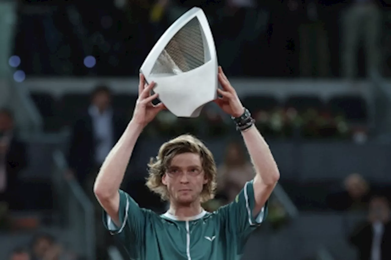 ‘Almost dead’ Rublev battles illness to claim Madrid Open title