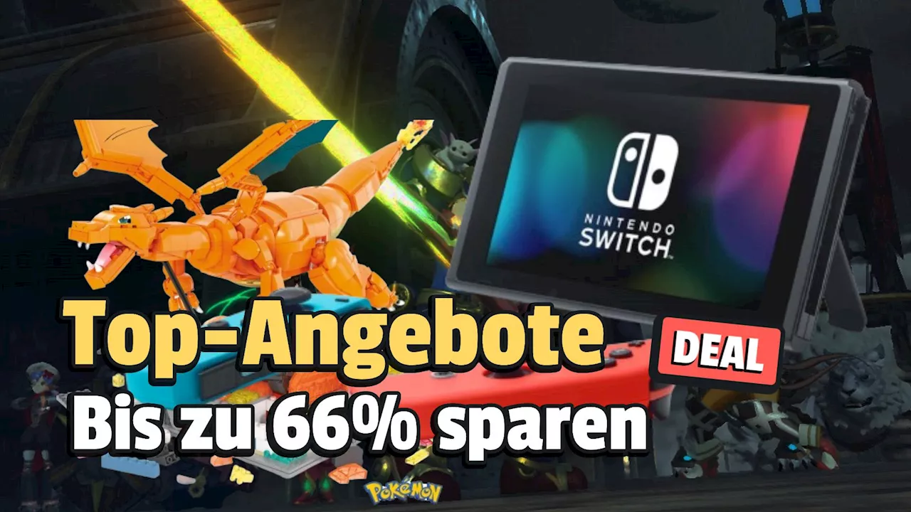 – Schnappt euch die Nintendo Switch und die Actionfigur von Glurak jeweils im Sparangebot