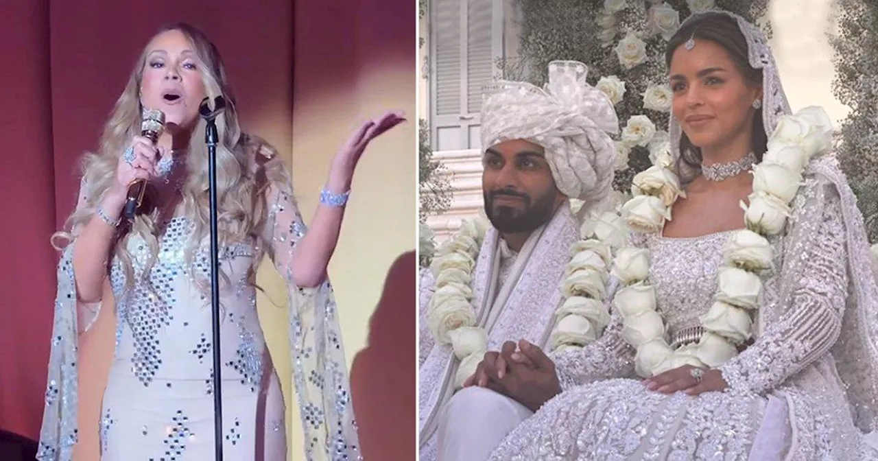 Mariah Carey performs at billionaire fashion mogul's £20m wedding