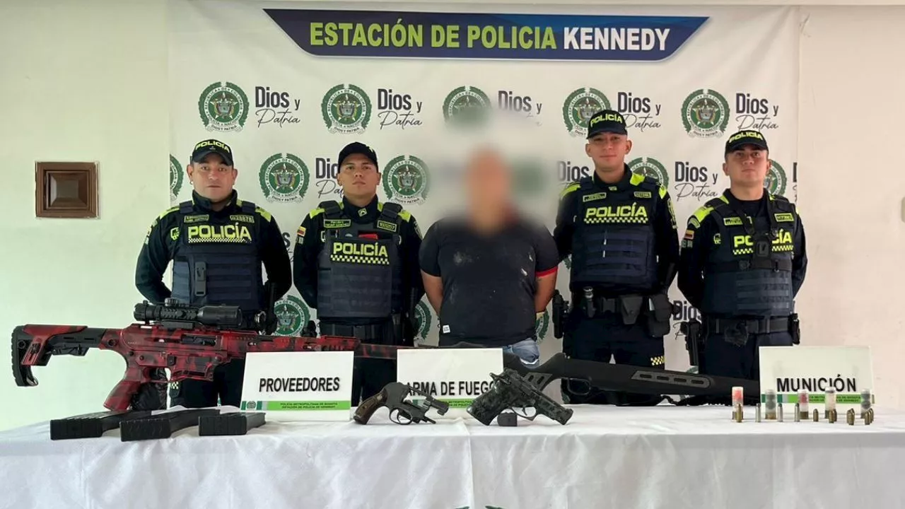 Capturado hombre con armas largas y miras telescópicas en Kennedy, Bogotá