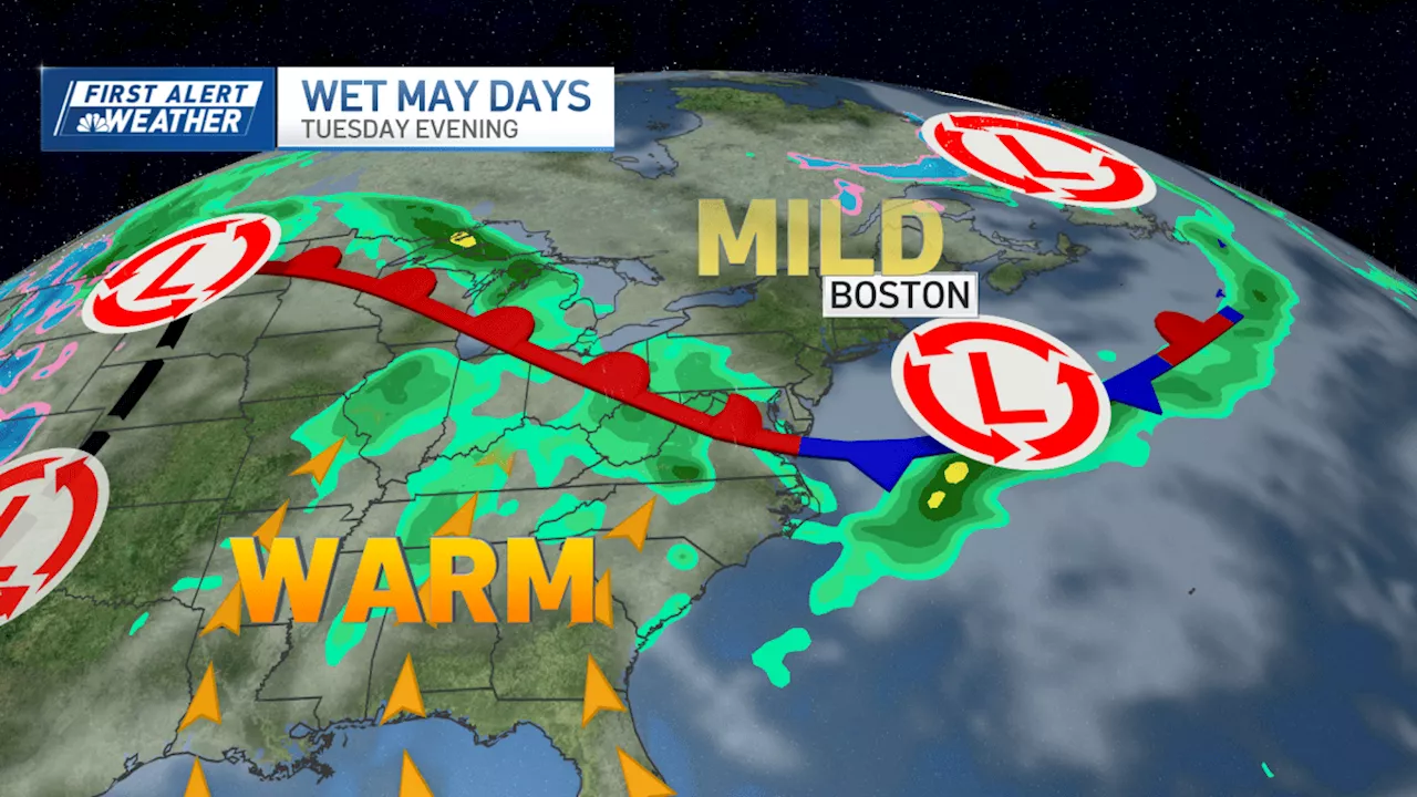 Early week warmth returns, mid-week rain remains