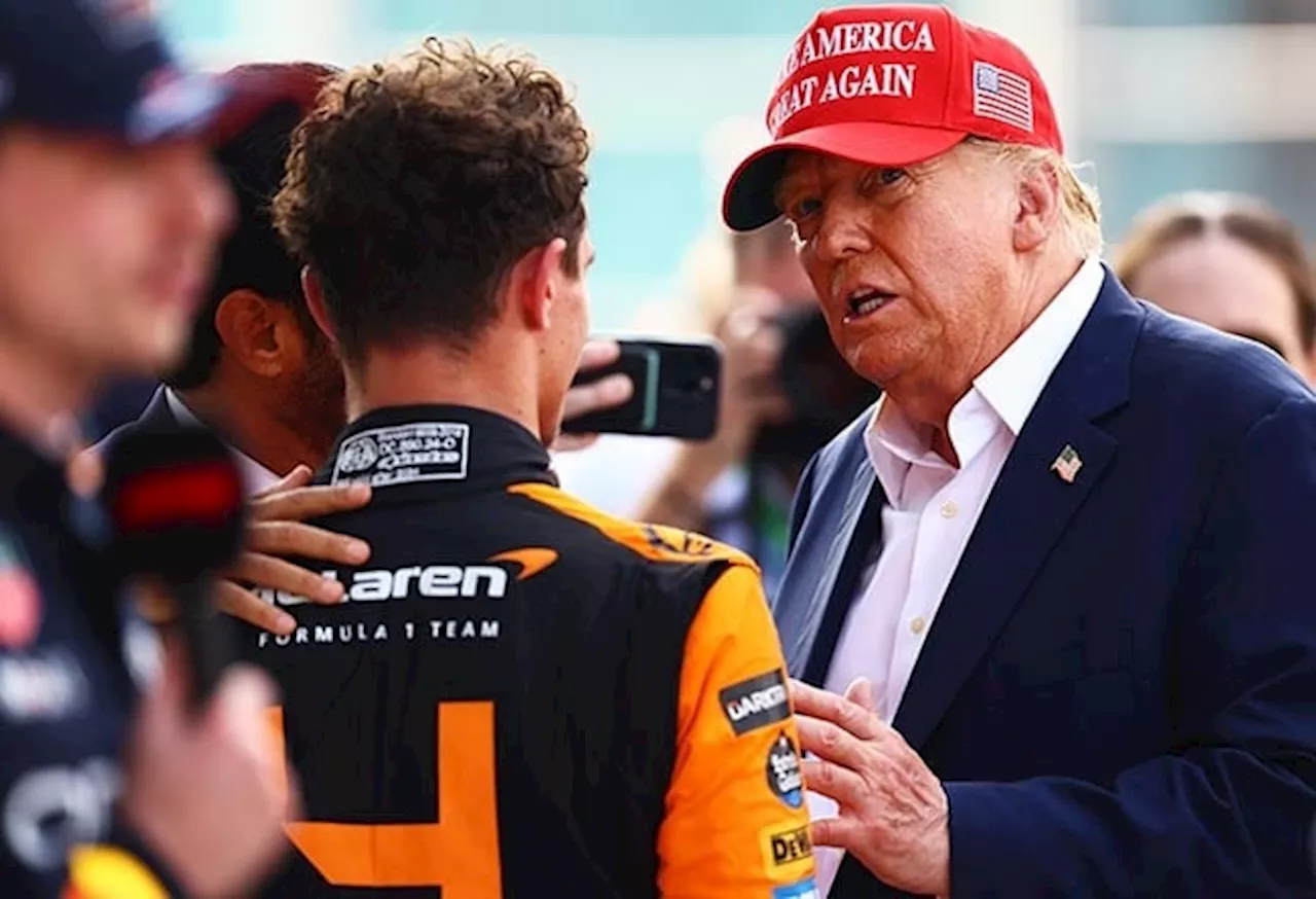 Miami GP winner Norris after 'lucky charm' visit by Trump: 'A cool moment'