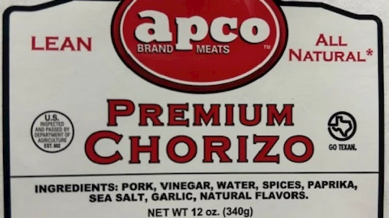 PUBLIC HEALTH ALERT: APCO brand Chorizo may be contaminated with metal, plastic