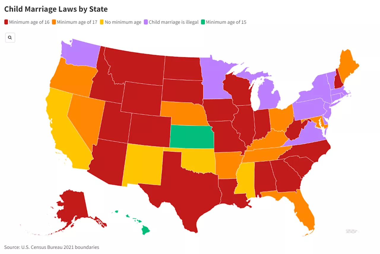 Map Shows Which States Allow Child Marriage as New Hampshire Bill Passes