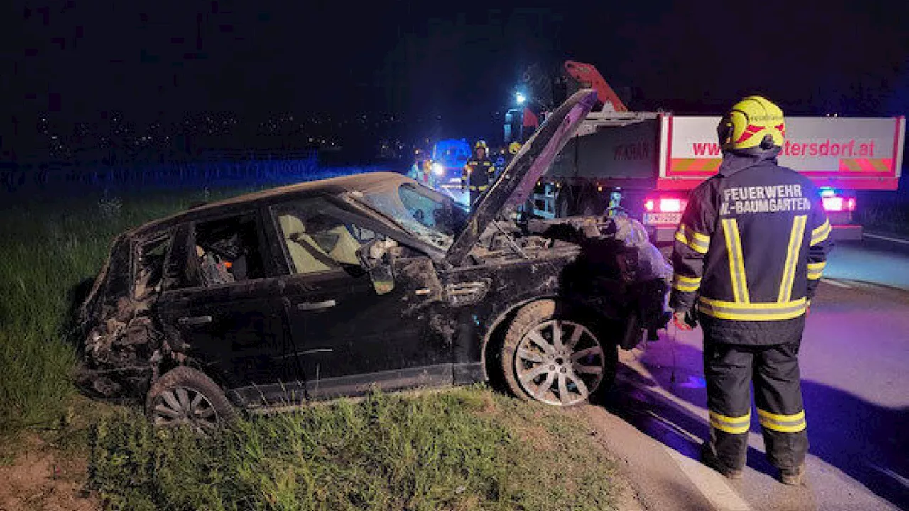 Auto in Straßengraben geschleudert: Lenker leicht verletzt