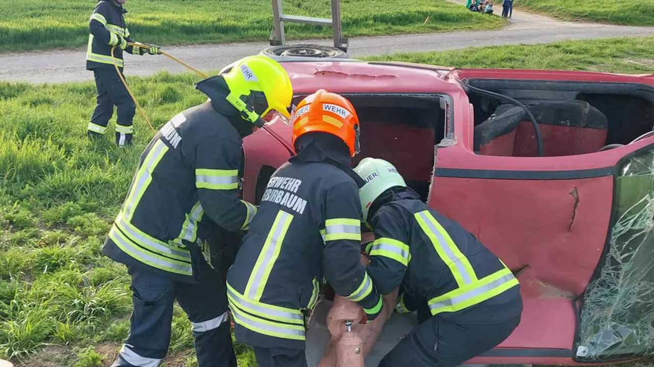 Menschen-Rettung: Drei Feuerwehren übten den Ernstfall