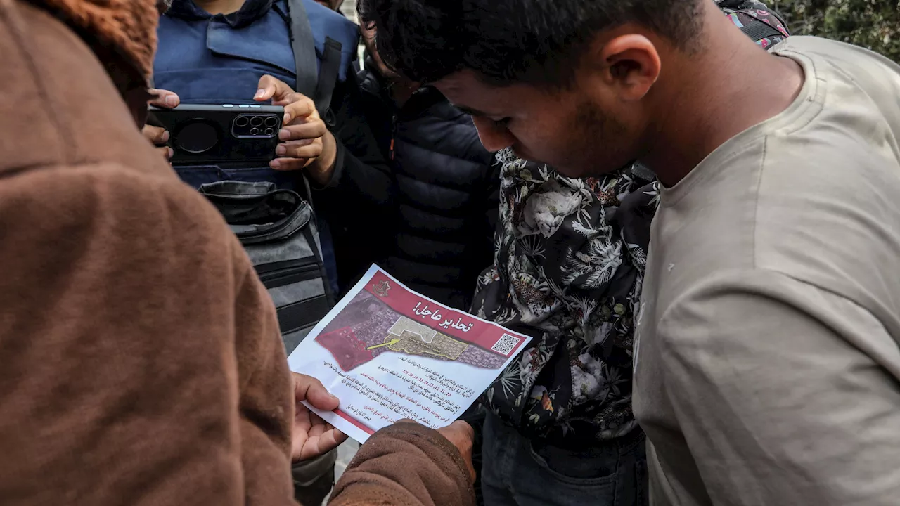 Israel ordena la evacuación de unos 100.000 gazatíes del este de Ráfah