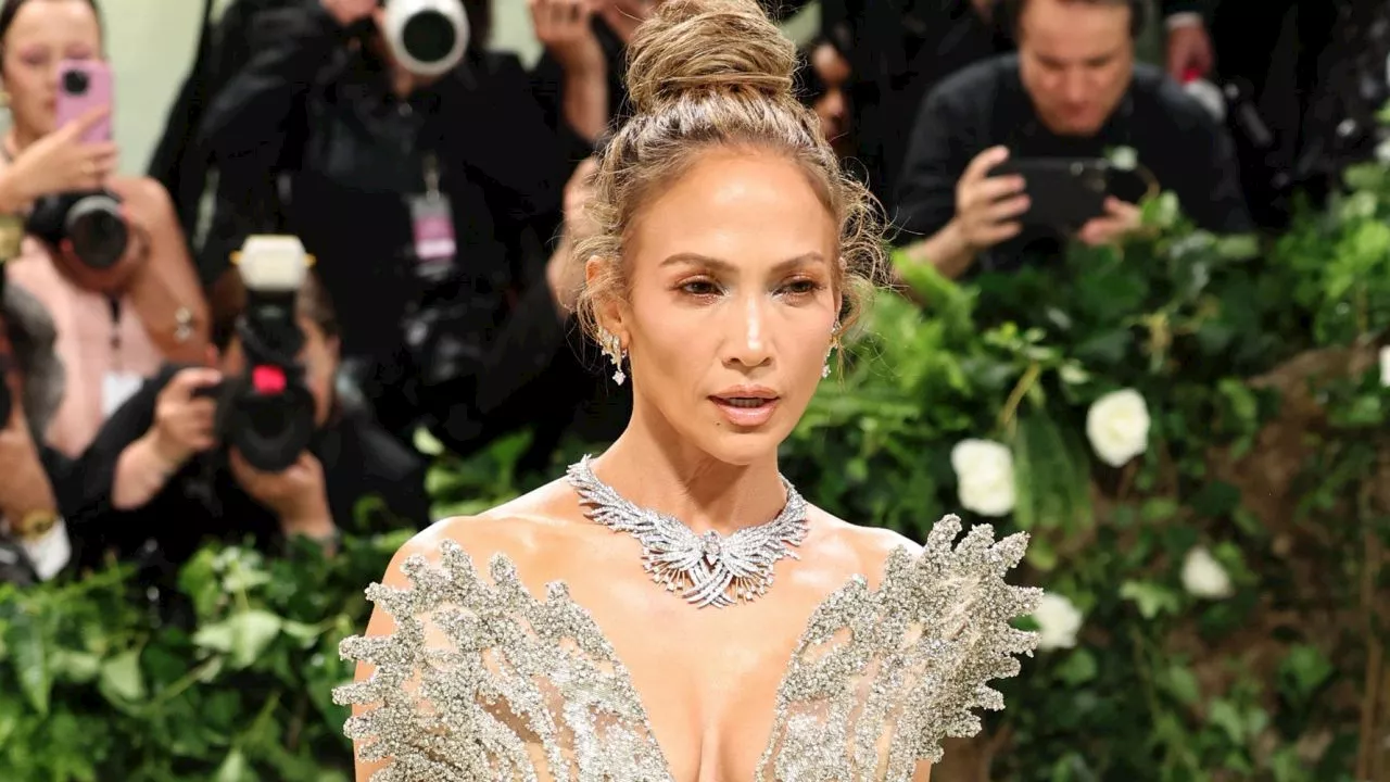 Jennifer Lopez steals the show in sheer diamond-encrusted gown at the Met Gala