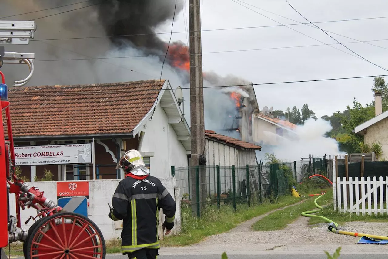 Bassin d’Arcachon : incendie impressionnant ce lundi dans la zone d’activité de La Teste-de-Buch