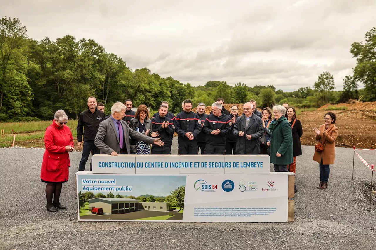 Sapeurs-pompiers : les travaux pour le centre d’incendie et de secours de Lembeye ont démarré