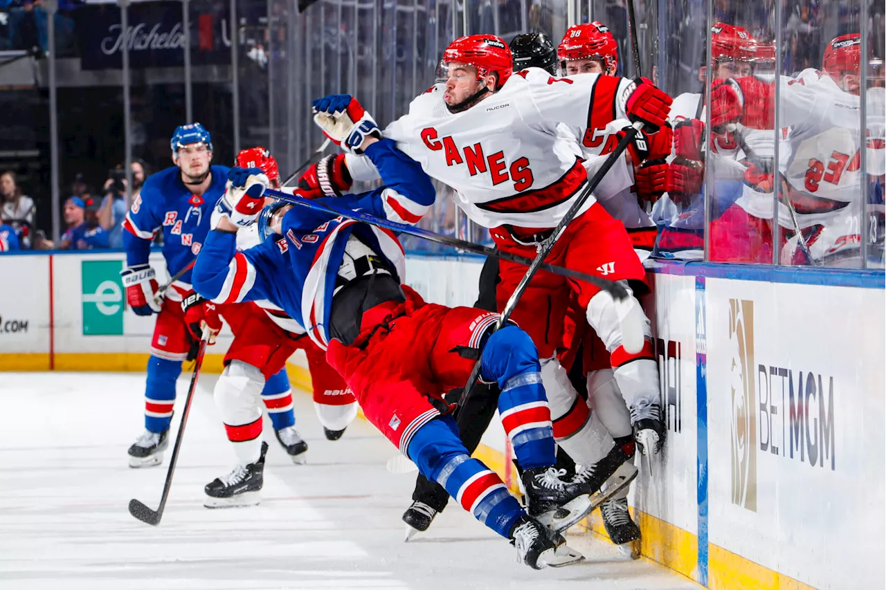 Lazerus: Urgency, desperation on both sides fuel ferocious Game 1 for Rangers, Hurricanes