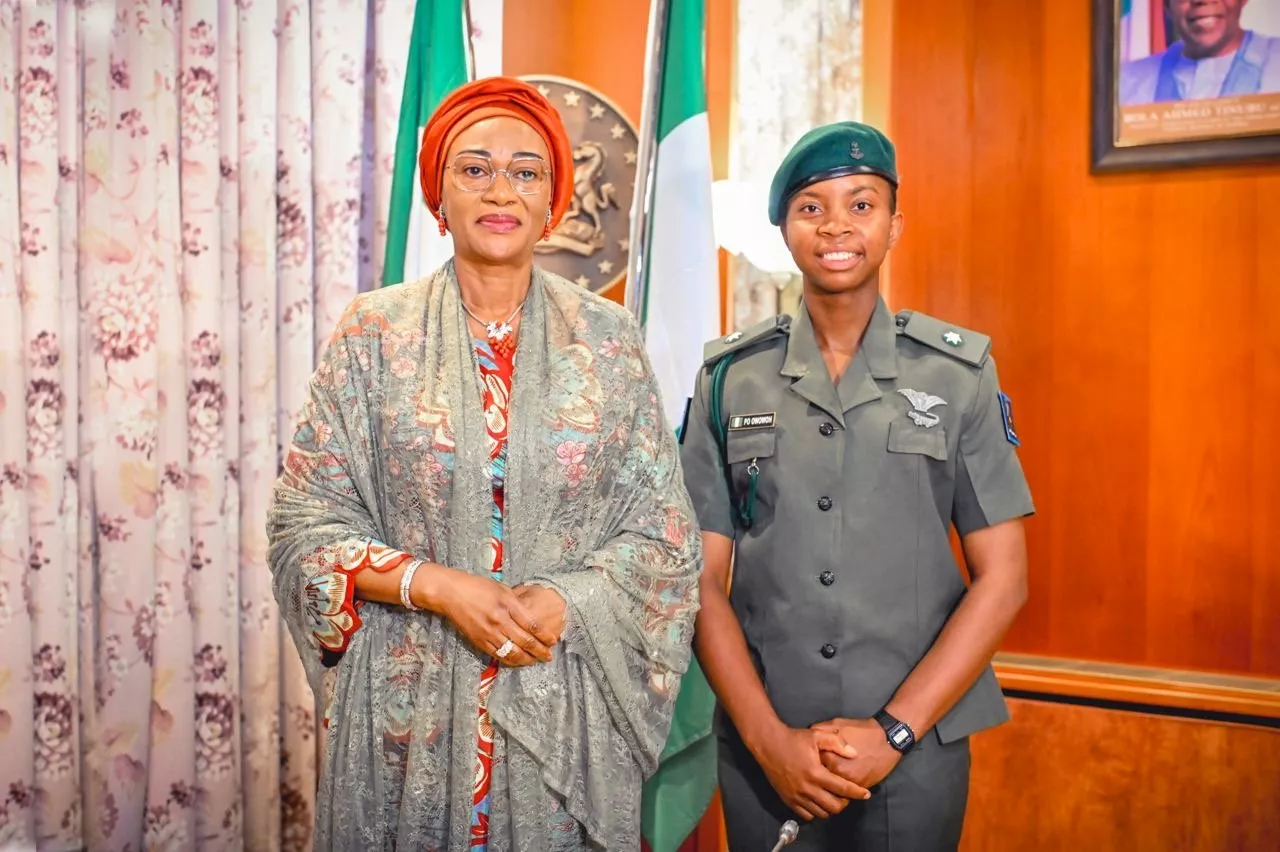 PHOTOS: Remi Tinubu welcomes Princess Owowoh, first Nigerian female graduate of UK military academy