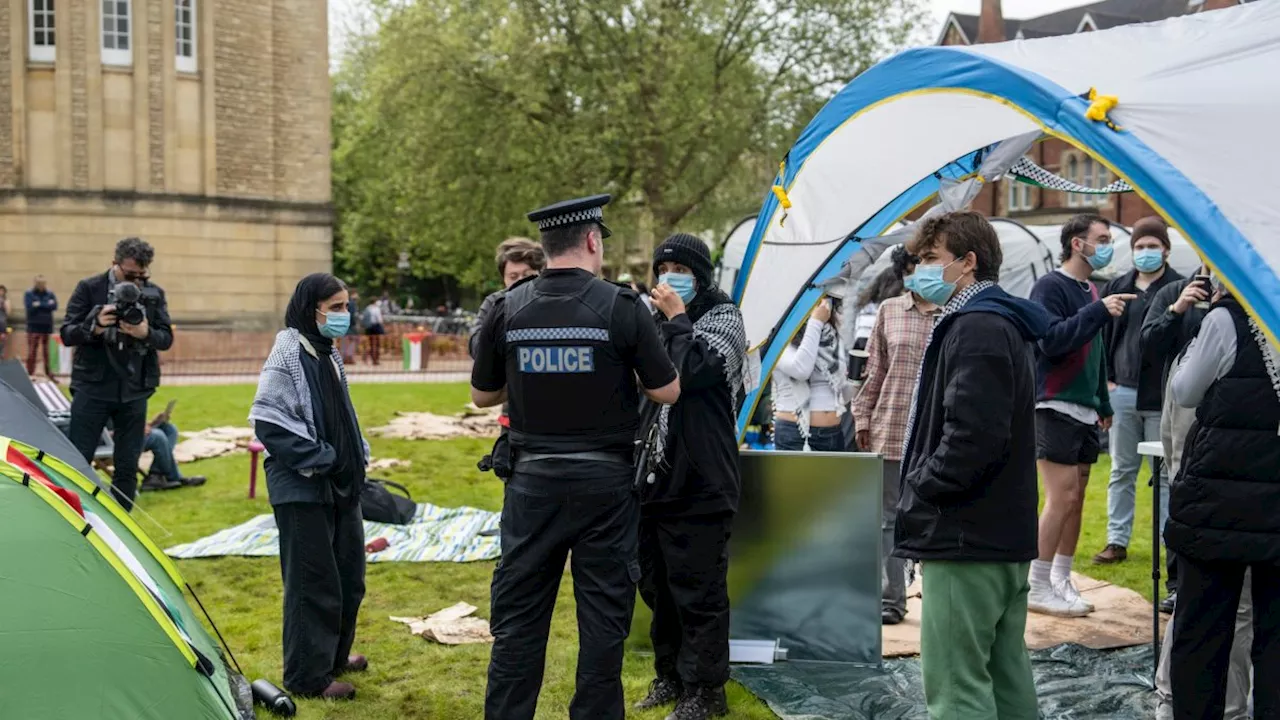 Oxford and Cambridge students set up Pro-Palestinian camps at universities