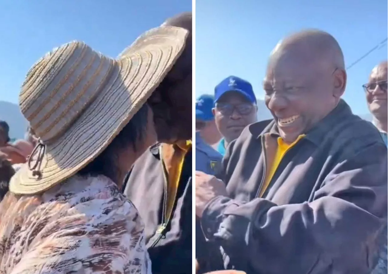 Kiss from ‘Cupcake’: Cyril Ramaphosa blushes after smooch [video]