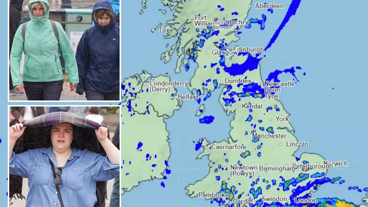 UK weather: Met Office warns of ‘heavy downpours’ as 14 HOURS of rain sparks flood alerts