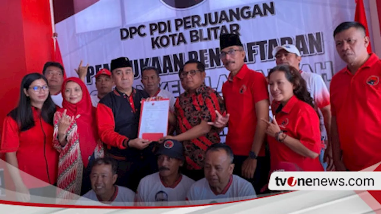 Ketua Askot PSSI Kota Blitar Yudi Meira Maju Mendaftar Calon Walikota di DPC PDIP