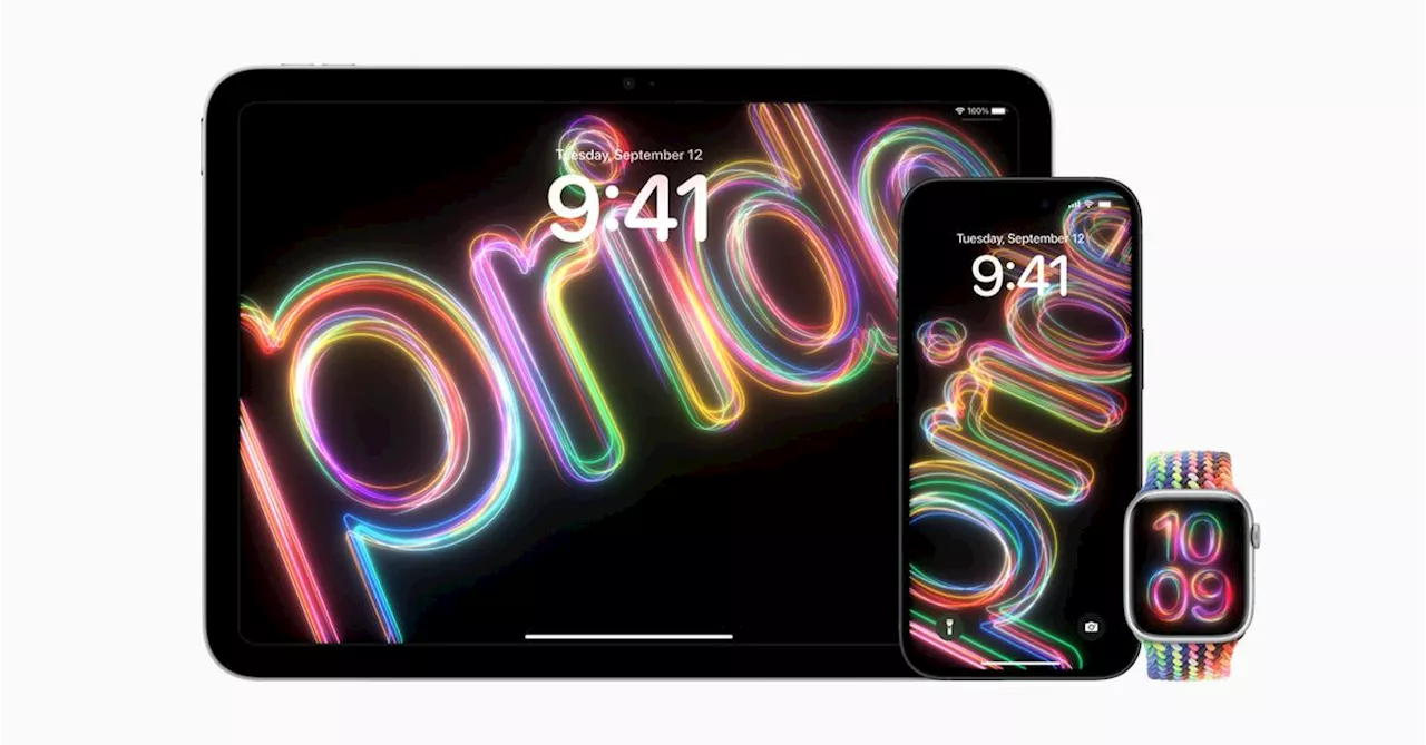 Apple’s latest Pride band and wallpapers are bathed in neon