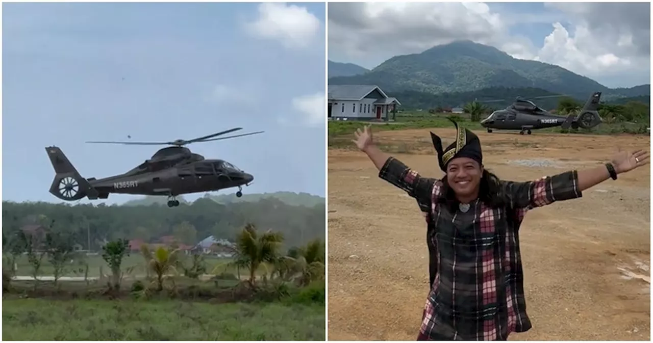 WATCH: Owners of Langkawi Restaurant Shocked to Receive Customers Who Came Via Helicopter