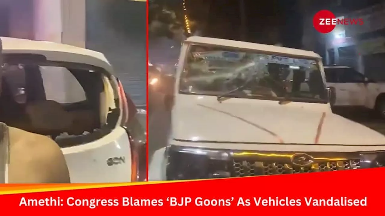 Congress Blames ‘BJP Goons’ As Vehicles Vandalised Outside Amethi Party Office