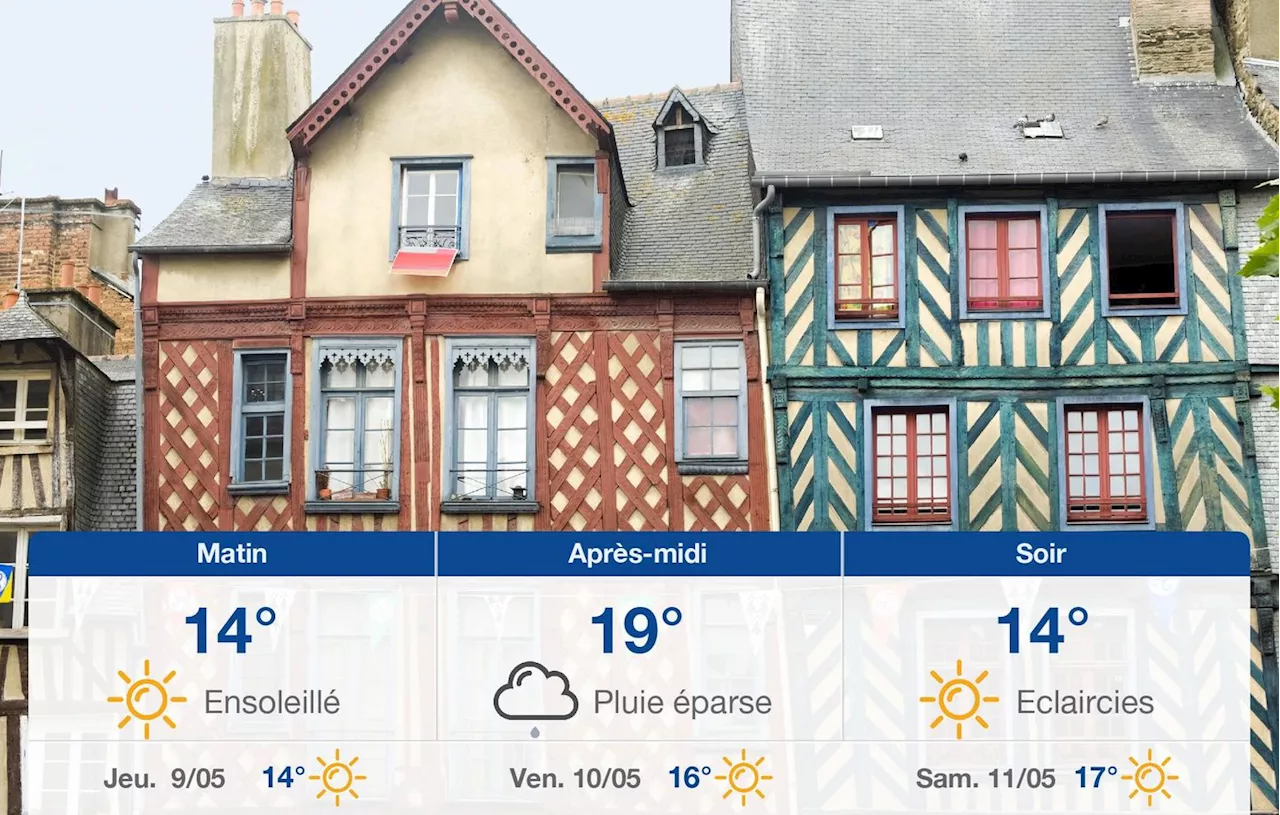 Météo Rennes: prévisions du mercredi 8 mai 2024