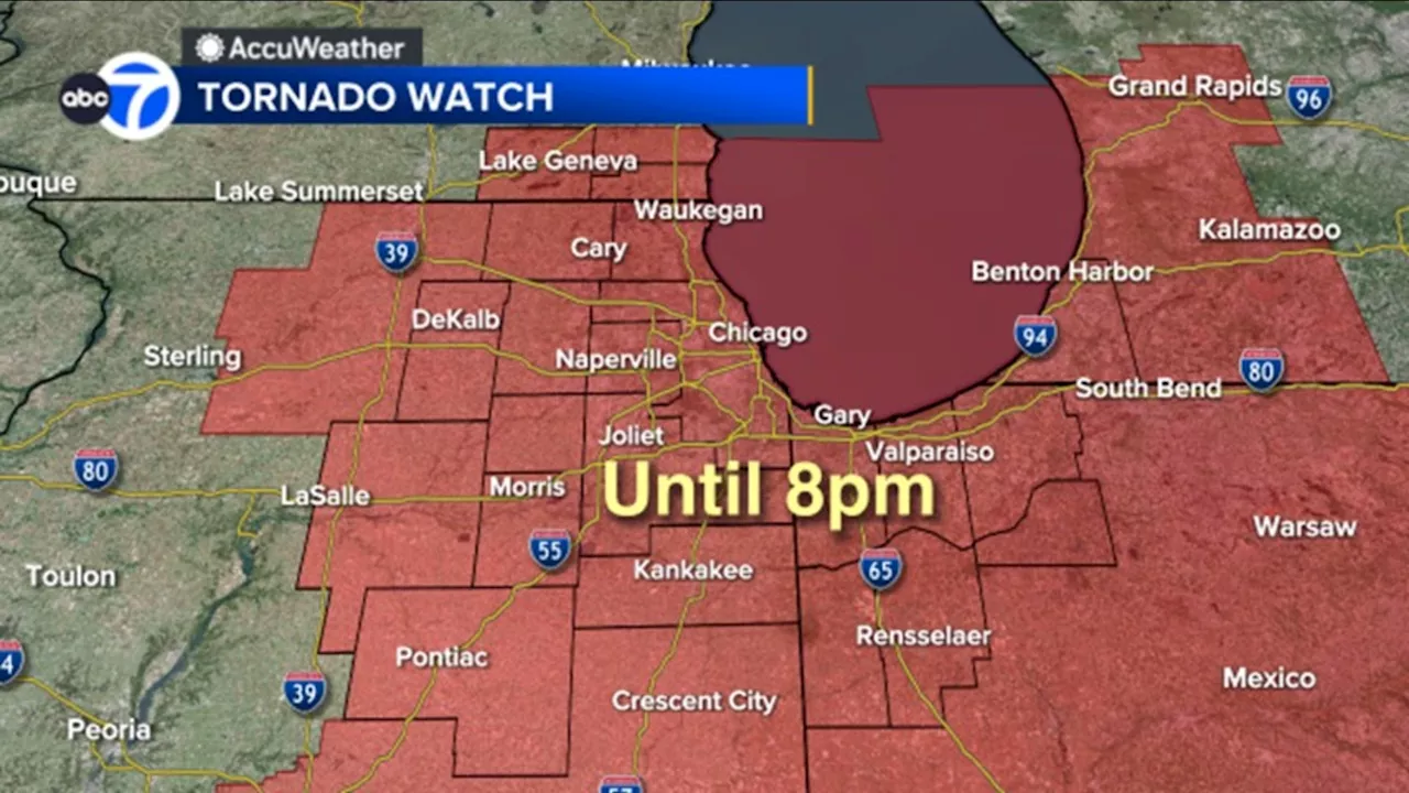 Chicago weather radar: Tornado watch issued for entire Chicago area, severe storms expected