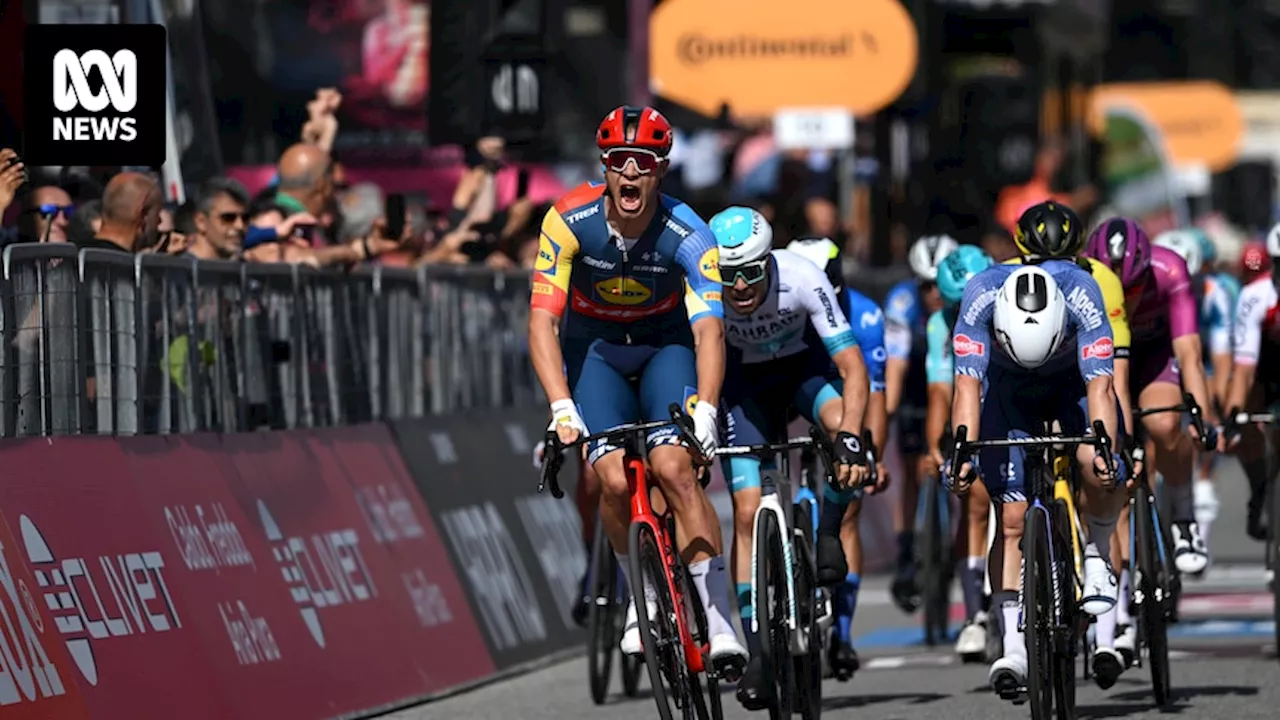 Australian Kaden Groves finishes second in Giro d'Italia stage four